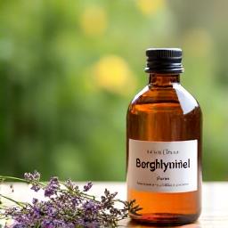 Ätherisches Bergthymianöl Flasche und Blüten